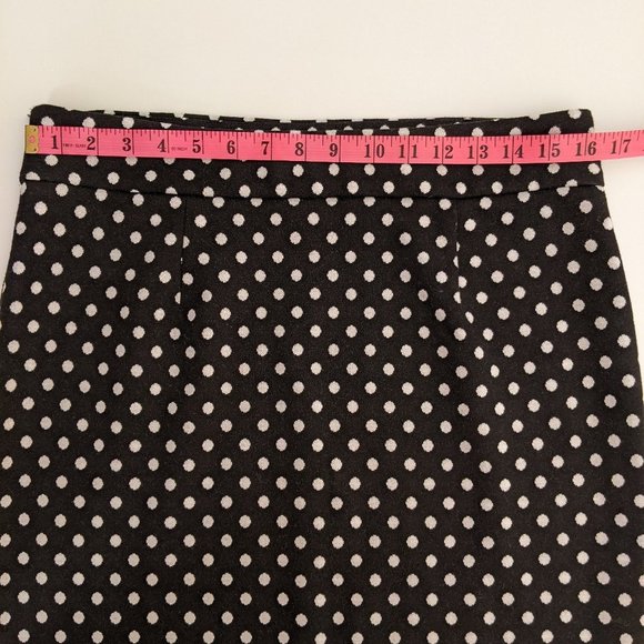 Grace Black and White Polka Don Pencil Skirt. Length: 25" - Picture 7 of 9
